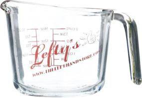 img 2 attached to 👐 Lefty's Left-Handed 2-Cup Glass Measuring Cup: Perfect for Southpaws!