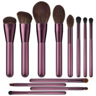 💜 luxury lilac microcrystalline silk 12pcs makeup brush set - premium synthetic cosmetic brushes for flawless makeup application logo