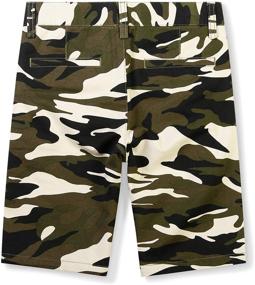 img 3 attached to 🩳 Mesinsefra Boys Flat Front Shorts: Casual Camo Bermuda Knee Length Summer Shorts for Little & Big Kids