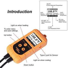 img 3 attached to 🌡️ GOQOTOMO Intelligent Temperature Controller with Heating and Cooling Mode for Carboy Homebrew Fermenter, Greenhouse, and Terrarium - 100-240VAC, NTC Sensor, Upgraded Version