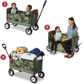 img 3 attached to 🚂 Exploring Adventures with Radio Flyer 3 In 1 Camo Wagon