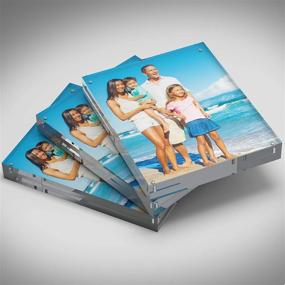 img 3 attached to 🖼️ Unum 3-Pack Clear Acrylic Magnetic Floating Picture Frames - Premium Frameless Double Sided 4x6 Photo Holders for Desk, Shelf, or Table