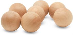 img 4 attached to 🌳 Деревянные круглые шары Woodpeckers диаметром 2 дюйма - пакет из 10 необработанных натуральных деревянных шаров для ремесел и проектов своими руками