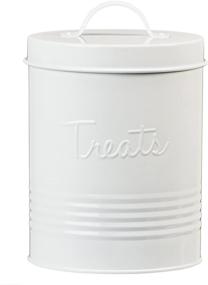 img 2 attached to Large Retro Treats White Canister by Amici Home - 72 oz