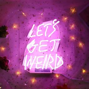 img 4 attached to 🟪 Custom Purple Neon Wall Signs – Let's Get Weird Neon Sign for Bedroom, Room Decor, Party, Christmas, and Halloween Lights