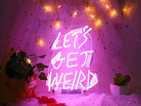 img 3 attached to 🟪 Custom Purple Neon Wall Signs – Let's Get Weird Neon Sign for Bedroom, Room Decor, Party, Christmas, and Halloween Lights