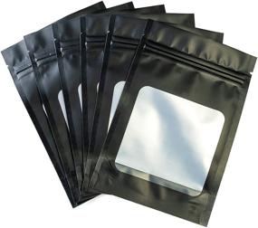 img 4 attached to 🔒 HANSER Smell Proof Foil Pouch Bags 4x6 inches - 100 Pieces, Odorless, Resealable, Airtight, Food Safe, Matte Black