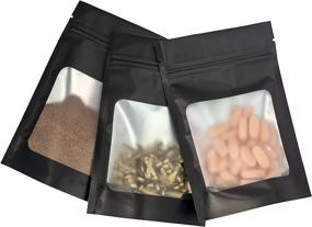 img 2 attached to 🔒 HANSER Smell Proof Foil Pouch Bags 4x6 inches - 100 Pieces, Odorless, Resealable, Airtight, Food Safe, Matte Black