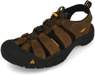 keen newport nubuck sandal charcoal logo