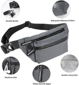 img 1 attached to 🏞️ Waterproof WAMEDA Fanny Pack: Stylish Unisex Pack for Running, Hiking, and Outdoor Adventures