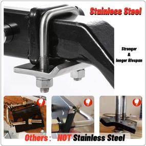 img 1 attached to 🔒 Premium CZC AUTO Hitch Tightener 304 StainlessSteel: Heavy-Duty Rust-Free Stabilizer for 1.25 2Inch Hitch, Secure Your Cargo Carrier Bike Rack Trailer Ball Mount