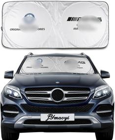 img 4 attached to 🌞 Sunshade Windshield Visor Cover - Ultimate Protection for Your Car's Windows - UV Protect Car Window Film for E-Class, S-Class, GLC, GLE, G-Class, GLS