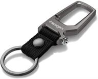 🔑 spigen carabiner key ring clip: the ultimate multi-functional keychain and bottle opener in gunmetal logo