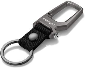 img 4 attached to 🔑 Spigen Carabiner Key Ring Clip: The Ultimate Multi-Functional Keychain and Bottle Opener in Gunmetal