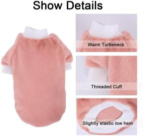 img 2 attached to 🐾 Jcheupet Warm Dog Sweater - Cozy Thick Plush Outfit for Small Dogs, Cats, and Puppies, Ideal for Outings and Casual Wear