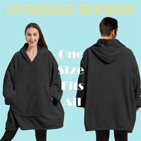 img 3 attached to Blanket Sweatshirt Oversized Wearable Blankets Bedding and Blankets & Throws