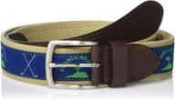 pebble beach mens belt khaki logo