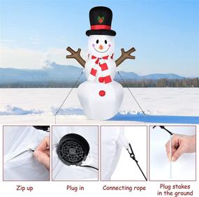 img 2 attached to MIAHART 5.25 Ft Christmas Inflatable Snowman - Festive Outdoor Yard Decorations & Christmas Party Supplies