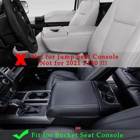 img 2 attached to 🚗 JDMCAR Center Console Cushion for Ford F150 2015-2020 Accessories - Custom PU Leather Armrest Cover & Protector | Fits Bucket Seat Only