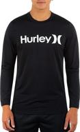 👕 black hurley hybrid sleeve t shirt for men - clothing in t-shirts & tanks logo