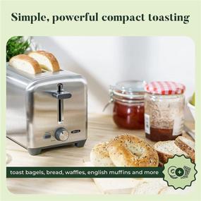 img 1 attached to 🍞 BELLA 2 Slice Toaster: Quick & Even Toasting, Wide Slots for Bagels & Texas Toast, Easy Clean-Up with Drop-Down Crumb Tray, Stainless Steel