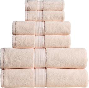 img 4 attached to Wicker Park Luxury 600 GSM Linen Towel Set: 2 Bath Towels, 2 Hand Towels, 2 Washcloths – 100% Long-Staple Cotton, Ultra Soft, Exceptional Absorbency, Spa Hotel Quality, Machine Washable