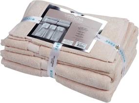 img 2 attached to Wicker Park Luxury 600 GSM Linen Towel Set: 2 Bath Towels, 2 Hand Towels, 2 Washcloths – 100% Long-Staple Cotton, Ultra Soft, Exceptional Absorbency, Spa Hotel Quality, Machine Washable