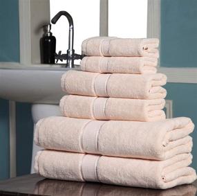 img 1 attached to Wicker Park Luxury 600 GSM Linen Towel Set: 2 Bath Towels, 2 Hand Towels, 2 Washcloths – 100% Long-Staple Cotton, Ultra Soft, Exceptional Absorbency, Spa Hotel Quality, Machine Washable