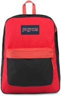 jansport superbreak backpack red block logo