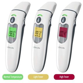 img 2 attached to 🌡️ Infrared Fever Thermometer for Adults and Kids - Touchless Forehead and Ear Digital Thermometer for Babies, Children, and Adults - QQcute