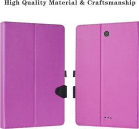 img 1 attached to 📱 LiuShan Alcatel Joy Tab Case with Wireless Keyboard - Detachable Stand and Purple PU Leather Cover for T-Mobile Alcatel Joy Tab 8-inch and 3T 8-inch Tablet