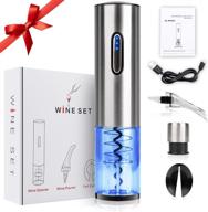 🍷 componall rechargeable electric wine bottle opener set with stainless steel design - includes foil knife, wine pourer, vacuum wine bottle stopper - perfect gift ideas for christmas логотип