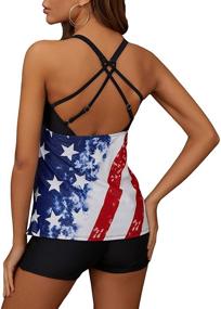 img 3 attached to Chenghe Tankini Swimsuits Blouson Boyshorts Women's Clothing in Swimsuits & Cover Ups