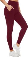 buttery soft high waist yoga pants with pockets - non see through women's leggings for tummy control, workout, and athletic activities logo