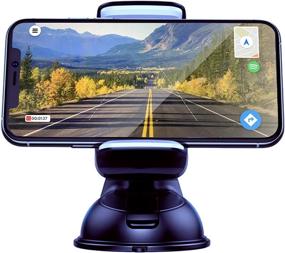 img 4 attached to 📱 DRIVER 360 Degree Rotation Short Arm Car Phone Mount, Dashboard and Windshield Cell Phone Holder for iPhone 12/11 Pro Max/11/XS/XR/X/8/7, Galaxy and More