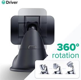 img 2 attached to 📱 DRIVER 360 Degree Rotation Short Arm Car Phone Mount, Dashboard and Windshield Cell Phone Holder for iPhone 12/11 Pro Max/11/XS/XR/X/8/7, Galaxy and More