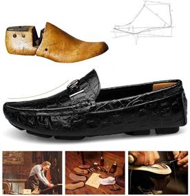 img 2 attached to Loafers Leather Driving Moccasin Business Men's Shoes in Loafers & Slip-Ons