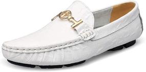 img 4 attached to Loafers Leather Driving Moccasin Business Men's Shoes in Loafers & Slip-Ons