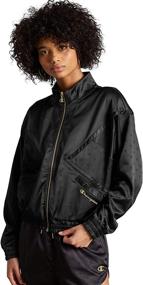 img 3 attached to Champion Women's Satin Jacket: Stylish Elegance for Modern Women