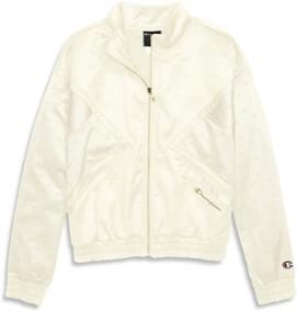 img 4 attached to Champion Women's Satin Jacket: Stylish Elegance for Modern Women