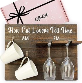 img 4 attached to 🐱 Fun Cat Gifts for Cat Lovers - Sarcastic Yet Unique Cat Mom Gift, Perfect Cat Decor Idea for Christmas or Birthday - Nicely Gift-Boxed (Mugs-Glasses Not Included)