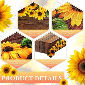 img 2 attached to 🌻 Disposable Countryside Sunflower Tablecloth Decoration