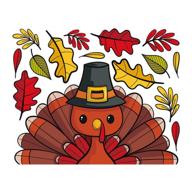 amosfun thanksgiving sticker combination decoration logo