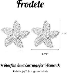 img 3 attached to 💫 Sparkling Starfish Earrings for Women and Teens - Gold/Silver Hawaiian Stud Earrings, Perfect Valentines Day Gift