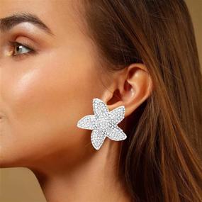 img 2 attached to 💫 Sparkling Starfish Earrings for Women and Teens - Gold/Silver Hawaiian Stud Earrings, Perfect Valentines Day Gift