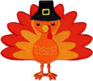 adorable thanksgiving turkey patch for kids: iron on or sew on appliques by patchmommy logo