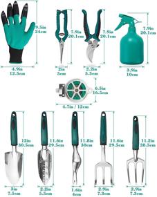 img 3 attached to 🌻 FiveJoy 11-Piece Garden Tool Set with Garden Bag - Aluminum Alloy Steel Starter Kit, Heavy Duty Gardening Work Set with Ergonomic Handle - Ideal Gardening Tools Gift for Women and Men, Outdoor Tool