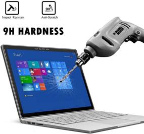 img 2 attached to Защитное стекло Megoo для экрана Microsoft Surface Book 2 13.5 дюйма - устойчивое к царапинам, легкая установка, гладкое ощущение, совместимо с Surface Book 1/2