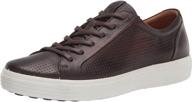 ecco perforated sneaker black 12 12 5 men's shoes logo