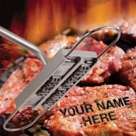 🔥 willway bbq meat branding iron for grilling - personalized barbecue steak names press tool with changeable letters logo